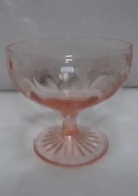 Buy 1930s Standard Glass Grape Rose Pink Depression Glass Footed Champagne Sherbet  • 4.74£
