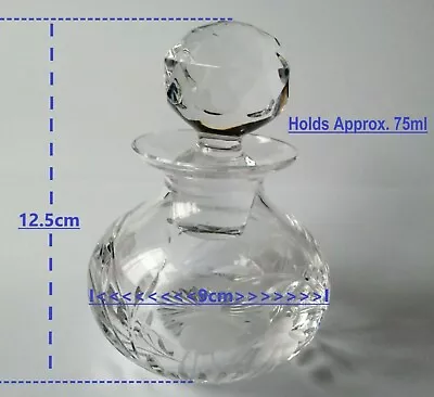 Buy Cut Glass Perfume Bottles Flower Engraving With Cut Glass Stopper Vintage • 67.99£