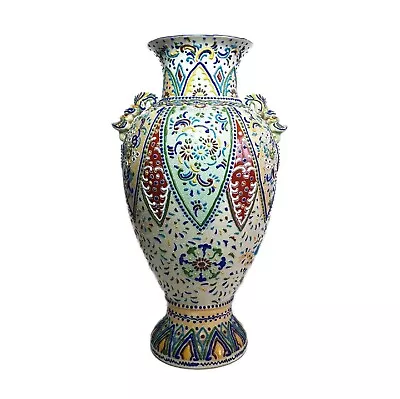 Buy Antique Late Meiji Era Japanese Moriage Satsuma Earthenware Vase, 18.5  • 290£