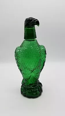 Buy Vintage Figural Green Glass Bald Eagle Decanter • 23.83£