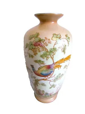 Buy ANTIQUE AVIS CROWN DUCAL Porcelain Bird Design Small Bud Vase Circa 1920s • 10£