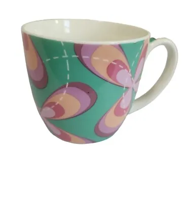 Buy Johnson's Brothers England 1883 Green Purple Peach  Flower Coffee Mug Cup 16oz.  • 11.34£