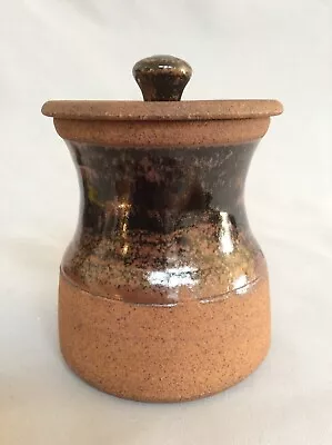 Buy Small Mixed Tenmoku Studio Pottery Lidded Storage Jar In Vgc • 45£
