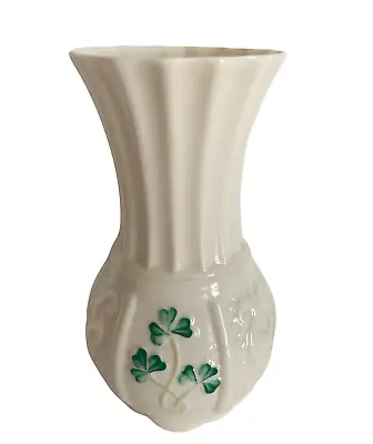 Buy Belleek Nadine Spill Vase Celtic Shamrock Ireland Vintage 1989 Parian Collection • 15.34£