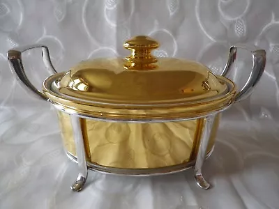Buy Vintage Royal Worcester Gold Lustre Casserole Dish & Stand, Very Good Condition • 20£
