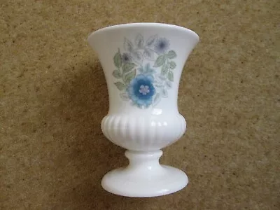 Buy Small White With Blue Floral Pattern China Clemantine Vase From Wedgewood • 2.99£