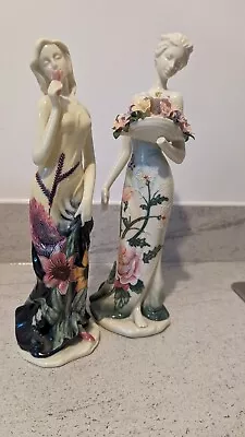 Buy TWO X Figurines/ornaments  OLD TUPTON WARE. HAND PAINTED Hand Missing On One • 20£