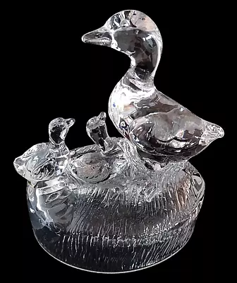 Buy Duck & Ducklings Glass Ornament Figurine Lead Crystal RCR Home Birthday Gift • 17.95£