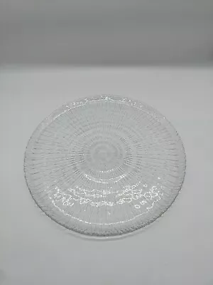 Buy Vintage Arcoroc Spirale Glass Cake Plate / Platter Ice Textured 70s Scandinavian • 9.99£