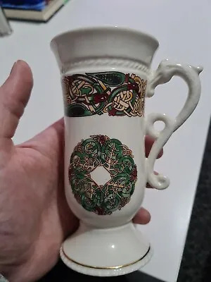 Buy Vintage  Hand Made Cre Galway Celtic Design Irish Coffee Mug Vgc • 8.75£
