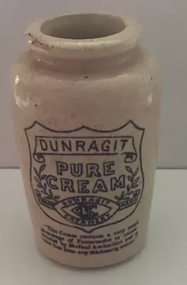 Buy Vintage Stoneware Dunragit Pure Cream Jar  In Excellent Condition K15 • 12£