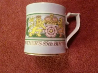 Buy Sutherland Bone China Commemorative Cup Queen Mother 85th Birthday 1985 Perfect • 4£