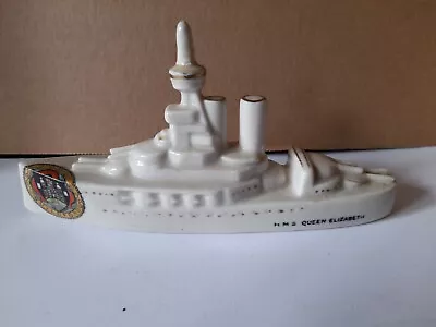 Buy Savoy Crested Ware World War 1 Battle Ship H M S Queen Mary. Goss Ware. • 18£