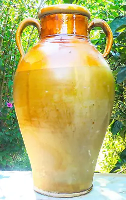 Buy Terracotta Handmade Glazed  Amphora Jar Pottery Vase Large Tall 19.5   • 337.04£