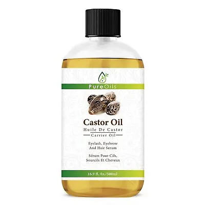 Buy 100% Pure Castor Oil Cold Pressed- Hair, Skin, Nails, Body Massage Fast Delivery • 20.99£