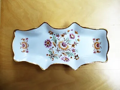 Buy Vintage Limoges Bone China Porcelain Trinket Dish Floral Abstract Rectangle  • 15.87£
