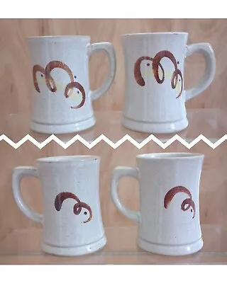 Buy 2 X Denby Mugs Vintage Stoneware Glazed Brown Beige Cups Excellent FREE POSTAGE • 14.99£