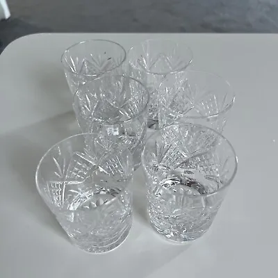 Buy Set Of 6 Tutbury Crystal Whiskey/ Mixer Glasses/tumblers 8.5cm Tall • 29.95£
