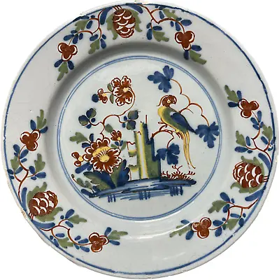 Buy Antique 18th Century Lambeth English Delftware Tin Glazed Plate Delft (1) • 149£