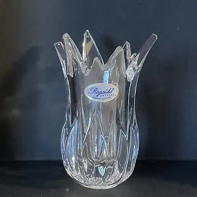 Buy Rogaska Full Lead Crystal Lotus Vase - Slovenia.  Jagged Edge • 5£