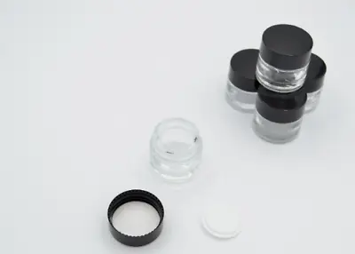 Buy Round Glass Sample Jar - Pots, Lids & Inserts - Glitter Make Up Cosmetic Travel • 12.09£