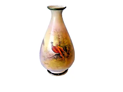 Buy Crown Devon Hand-Painted Pheasant Pattern Vase Signed J. Coleman • 55£