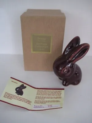 Buy 2004 Denby Heritage Pottery Rabbit Burgundy Red Marmaduke Bunny Figurine Ltd Ed • 149.99£
