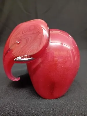 Buy *Langham Glass Pink Speckled Glass Elephant Paperweight. 4  Tall. Good Condition • 19.90£