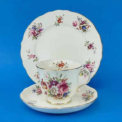 Buy HAMMERSLEY & Co - Vintage Floral Bone China Tea Cup & Saucer Plate TRIO • 12.50£