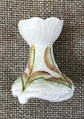 Buy Vintage Belleek Vase Leaves Flowers Petite 3.7” Tall Pretty Vintage 0857 BEAUTY • 28.38£
