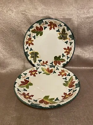 Buy Rare Poole Pottery New England Autumn Leaves Dinner Plates X 2 • 29.99£