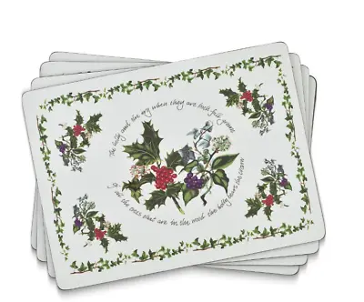 Buy Portmeirion Holly And Ivy - Large Placemats Set Of 4 - X0010648038 • 23.72£