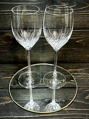 Buy Wedgwood Vera Wang Duchesse Pattern Crystal Wine Glasses 9 1/2” Set Of 2 • 57.07£