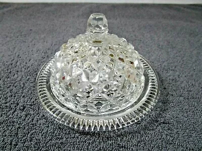 Buy Beautiful Vintage Glass Domed Trinket Pot With Lovely Detailed Pattern • 9.95£