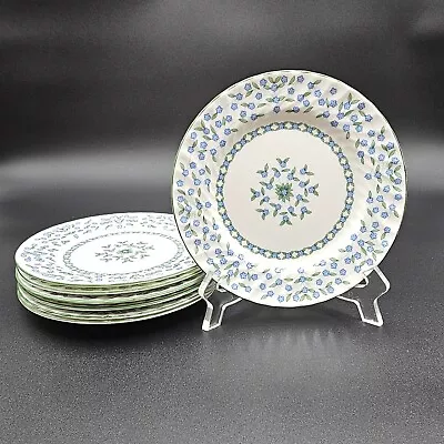 Buy Aynsley England Bone China Bread & Butter  Plates Forget Me Not Pattern Set Of 7 • 57.85£