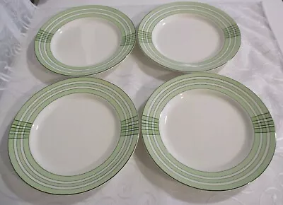 Buy 4 Vintage Crown Devon Art Deco Lunch Plates Geometric Pattern 9  • 22.99£