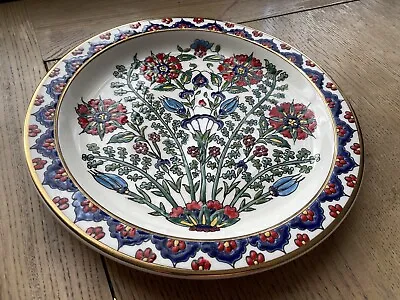Buy Elafos Keramik Plate Rhodes Ceramic Greece Rhodes Hand Made 24 K Gold Floral • 15£