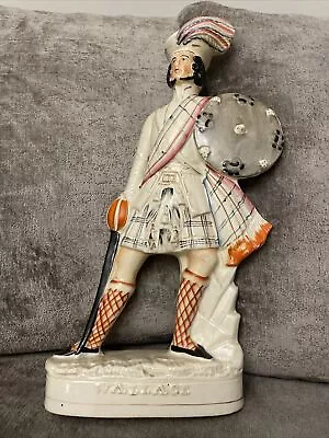 Buy Decorative Antique Staffordshire Figurine Sir William Wallace Original 43 Cm • 90£
