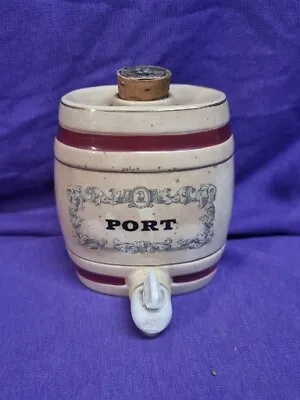 Buy Vintage Royal Victoria Wade Pottery Port Small Barrel Decanter  with Working Tap • 6£