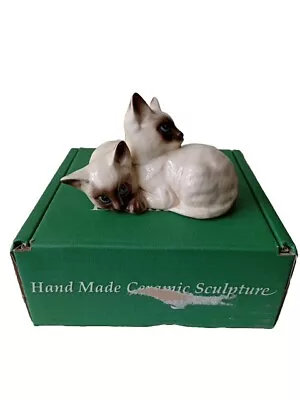 Buy Vintage Royal Doulton Siamese Kittens Cats Figurine 1296 1989 In Box Ceramic  • 14.99£