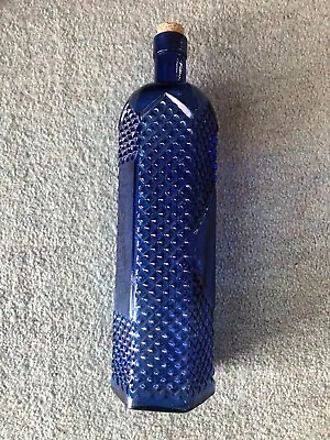 Buy Blue Glass Wine Bottle Decorated • 17.50£