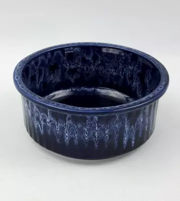 Buy Fosters Kernewek Pottery - Honeycomb Drip Blue 15cm Soufflé Dish / Serving Bowl • 12£