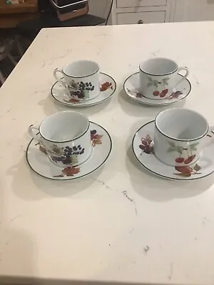 Buy Royal Worcester Evesham Vale 4  Cups And Saucers • 8£