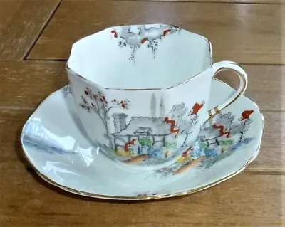 Buy Vintage Royal Sutherland Hand Painted China Saucer & Cup • 14£