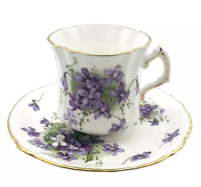Buy Vintage Hammersley Victorian Violets Countryside Bone China Cup & Saucer Set • 26.88£