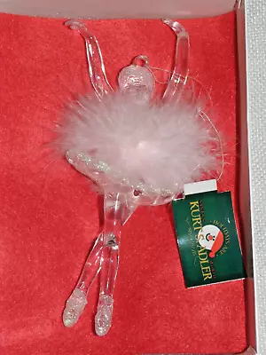 Buy Kurt Adler Clear Feathered Ballerina Clear Crystal Ornament With Tag W0690 • 15.38£
