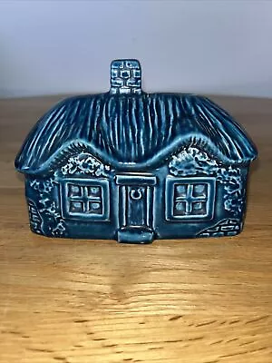 Buy Devonshire Pottery England Blue Cottage - Money Box With Stopper 464 • 10£