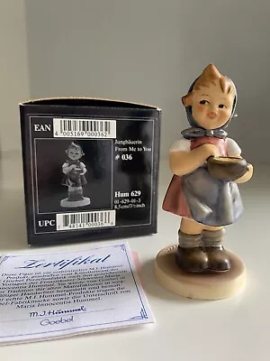Buy M.J Hummel Goebel #629  From Me To You  Girl Porcelain Figurine TMK-7 1992 • 22.99£