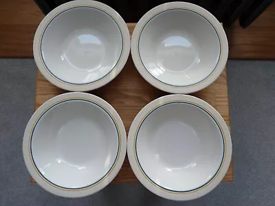 Buy 4 X Hornsea SOUP / CEREAL BOWLS Rimmed Cream - 6.5  Wide RARE - Unknown Pattern • 39.99£