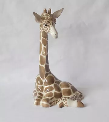Buy Szeiler Pottery Giraffe. Recumbent Position. 8.5  High. Vintage. Unusual • 22.99£